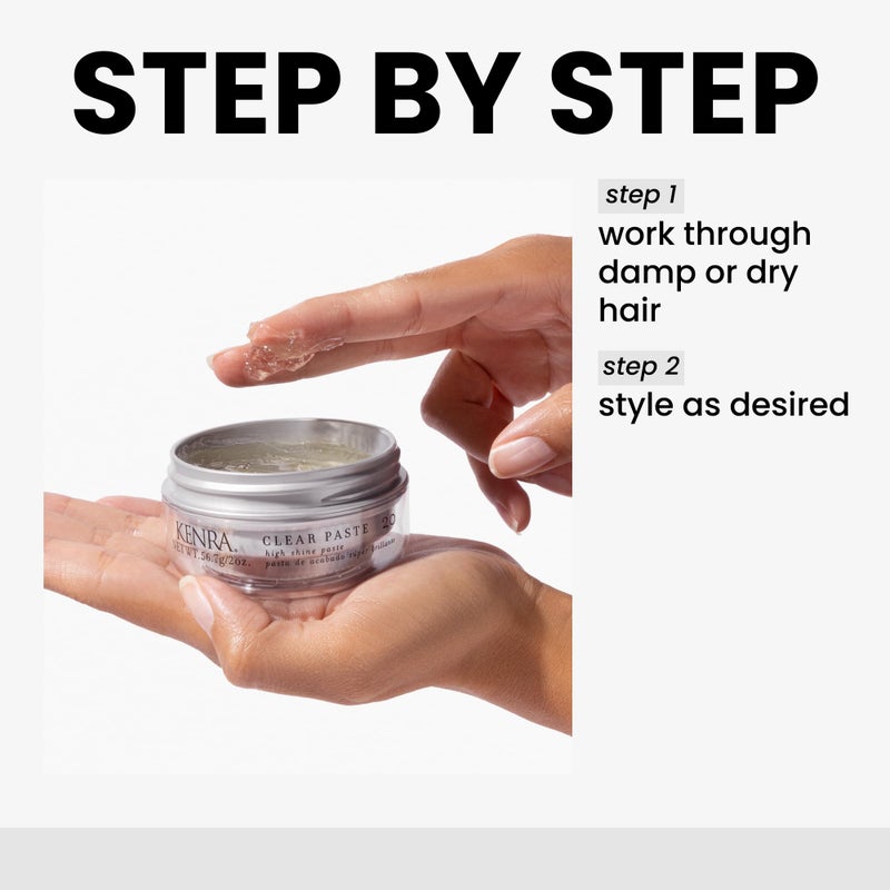 Kenra Professional Clear Paste 20 | High Shine Styler | High Hold & Control | Texturizing | All Hair Types | 2 oz (2-Pack) - Image 3